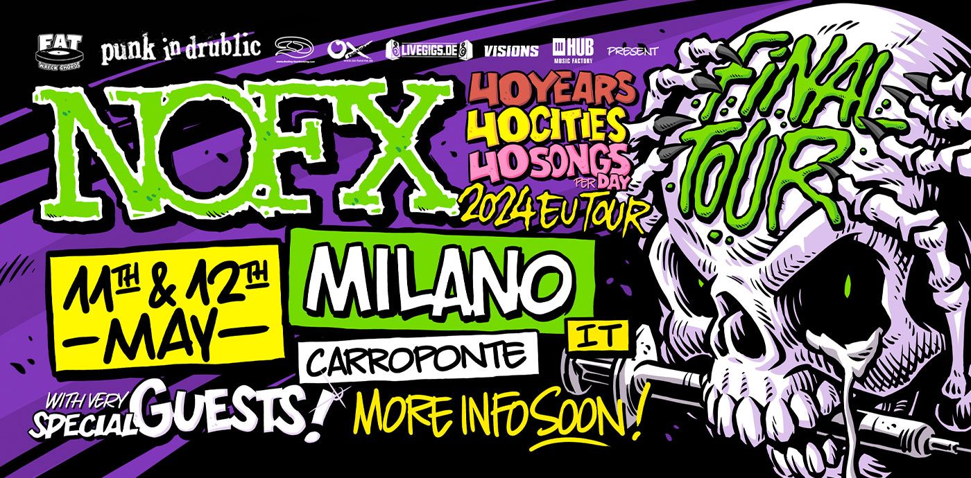 NOFX 11 12 maggio 2024 Carroponte Milano