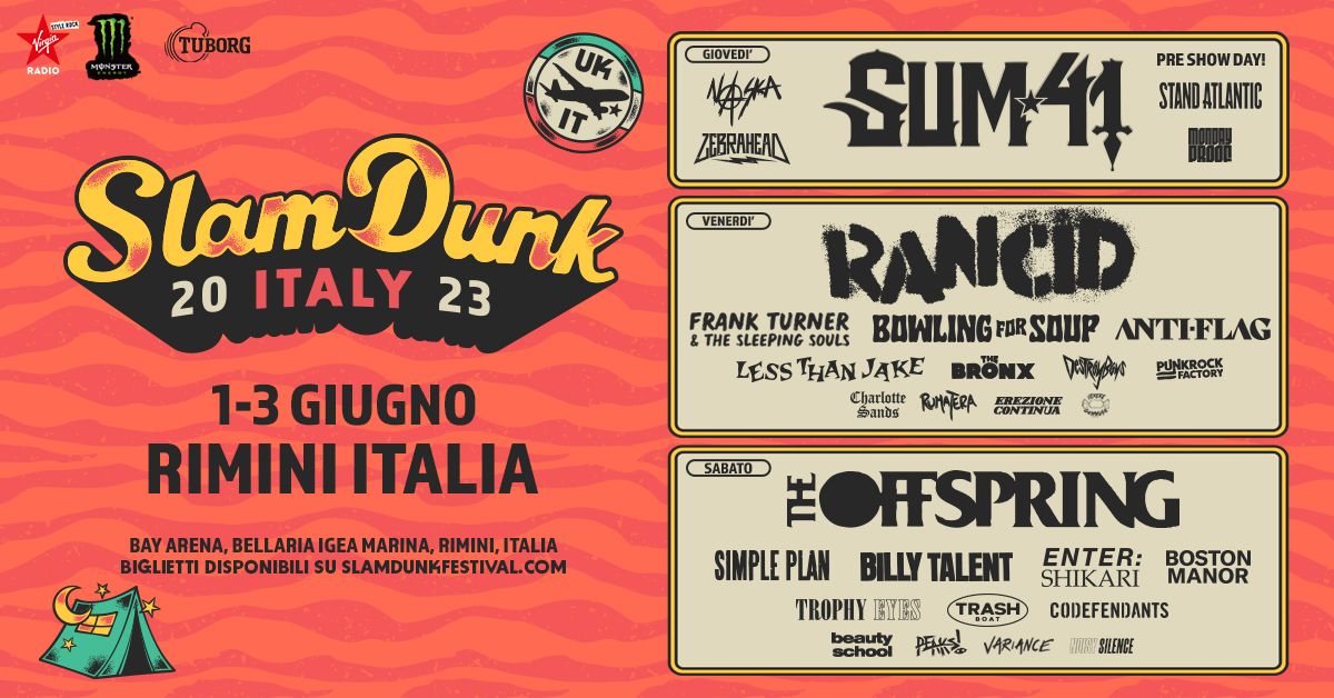 Slam Dunk Festival Italy 2023 line-up completa