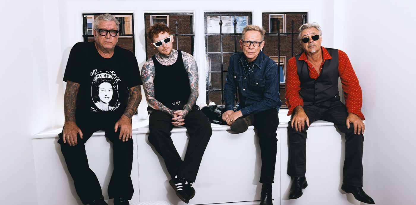 Frank Carter and Paul Cook Steve Jones Glen Matlock of the Sex Pistols