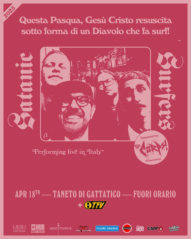 Satanic Surfers 18 aprile 2025 Fuori Orario Taneto di Gattatico