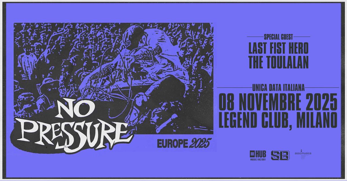 no pressure 8 novembre 2025 legend club milano