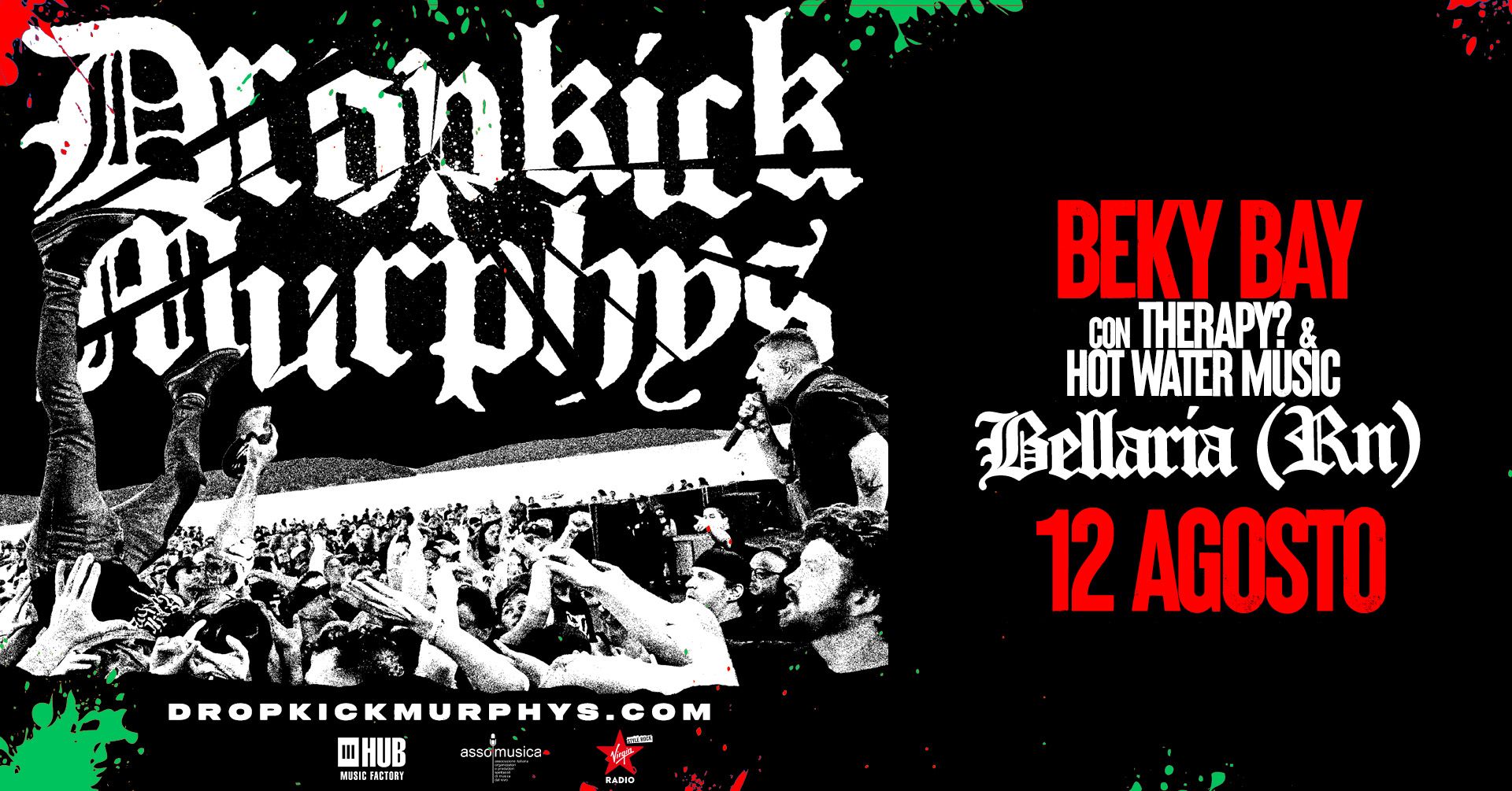 dropkick Murphys beky bay Bellaria Igea marina rimini 12 agosto 2026